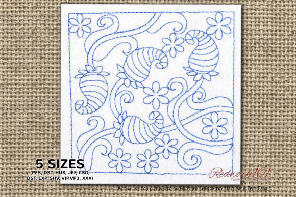 Abstract Floral Pattern Redwork: A Detailed Review