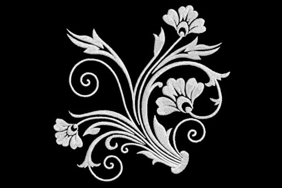 Baroque Floral: A Versatile Embroidery Design