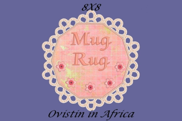 Beautiful FSL Mug Rug for Boutique Apparel