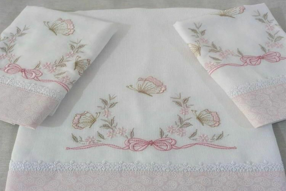 Butterflies and Flowers: A Fresh, Colorful Embroidery Design