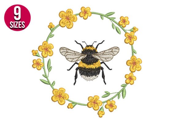 Charming Floral Bee Wreath for Craft Fairs