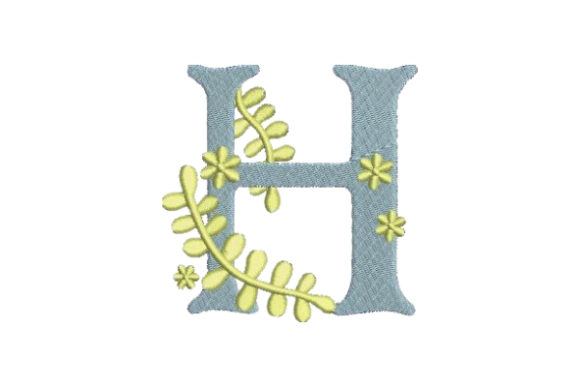 Elegant Floral Alphabet H for Business Branding
