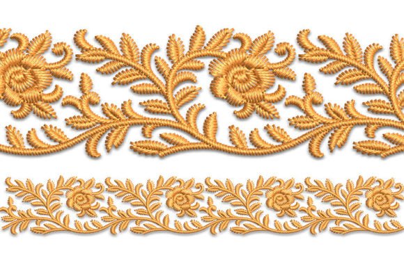 Elegant Floral Border for Premium Sweatshirts
