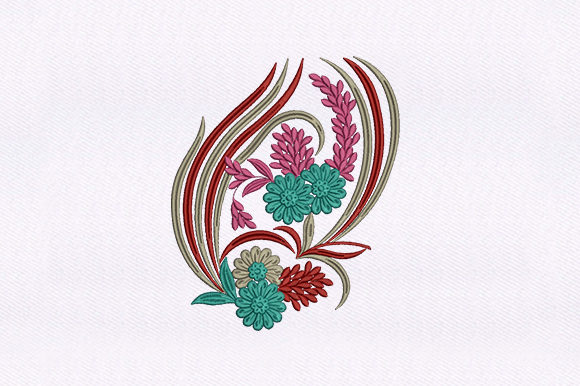 Elegant Swept Floral Quilting Design