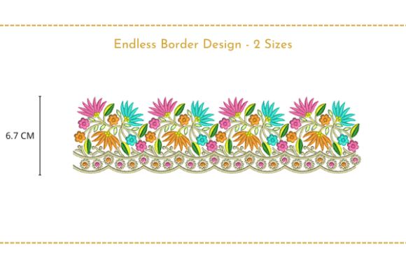Endless Cutwork Border: A Versatile Floral Design