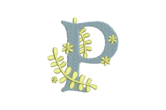 Floral Alphabet P: A Charming Monogram for Summer