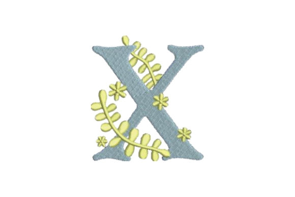 Floral Alphabet X: A Touch of Summer Elegance