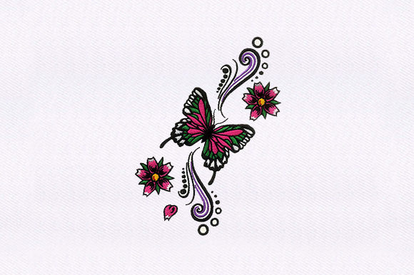 Floral Butterfly: A Charming Addition for Small Business Merch
