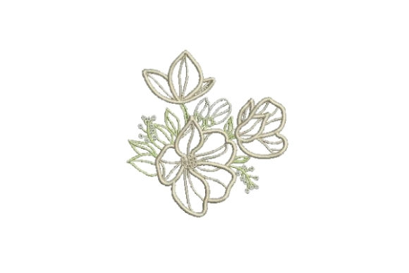 Flower Embellishment Outline for Seasonal Charm