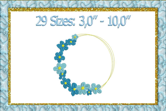 Flower Frame Floral Wreath: A Charming Embroidery Design