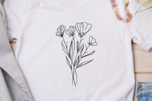 Flowers Line Art: A Versatile Design for Your Shop