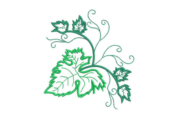 Green Leaf: A Versatile Design for Holiday Embroidery