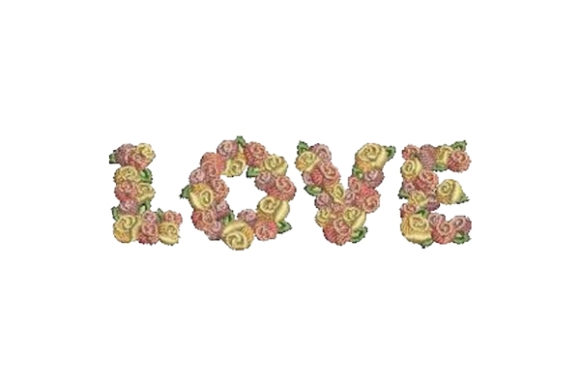 Love Roses: A Charming Floral Embroidery Design