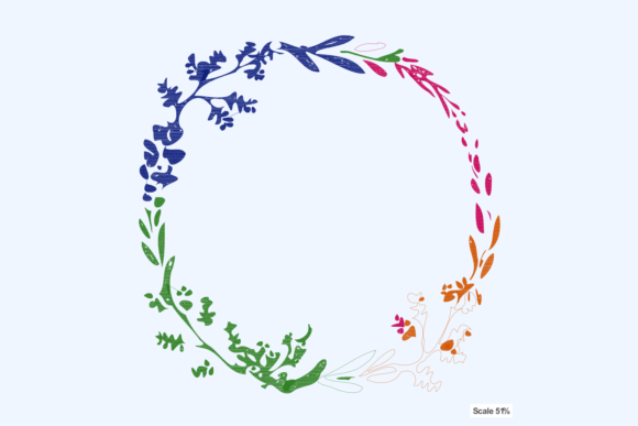 New Year Flower Wreath: A Versatile Embroidery Design