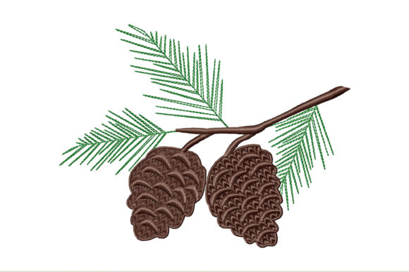 Pine Cone: A Stylish Addition for Holiday Embroidery