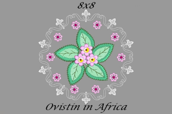 Pink Floral Circle Quilt Block: A Delightful Embroidery Design