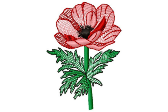 Sketched Poppy: A Charming Addition to Your Embroidery Collection