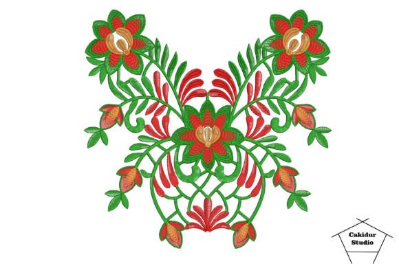 Three Flapping Flowers: A Charming Embroidery Design